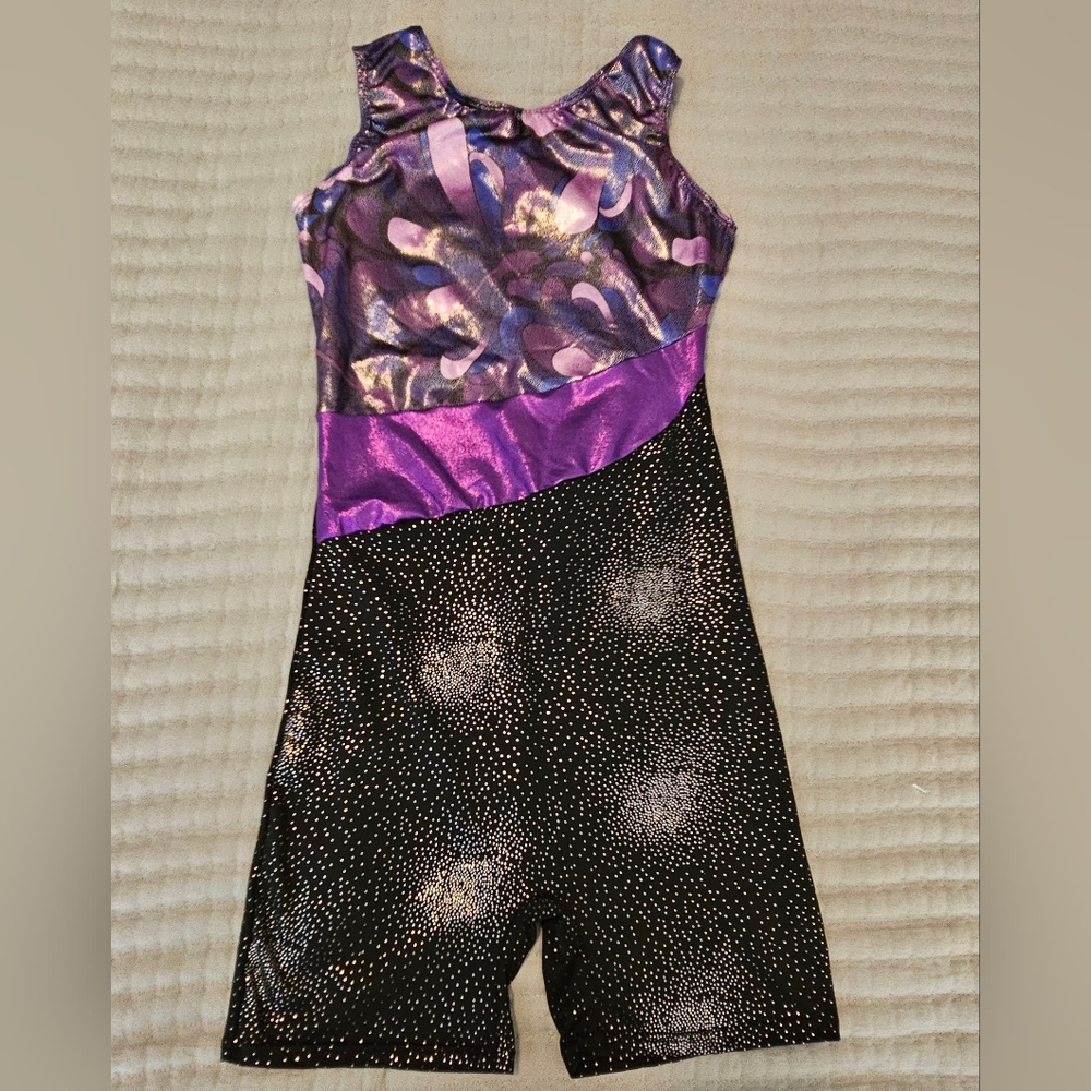 Purple and Black Girl's Leotard